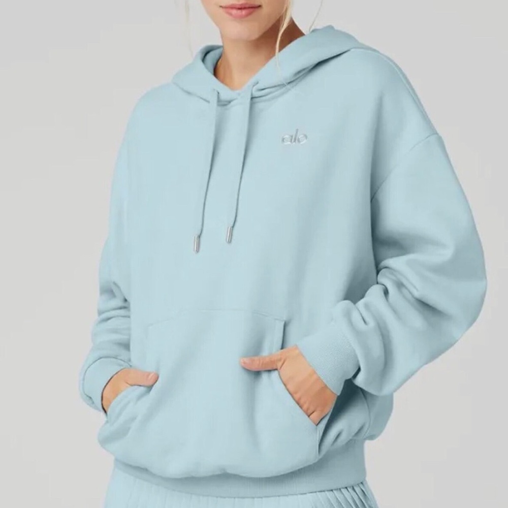 ALO Yoga Chalk Blue Accolade Hoodie size XXL